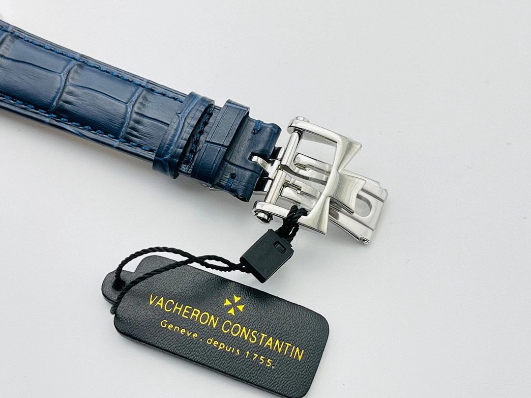 Vacheron Constantin FIFTYSIX Collection｜TW Factory V2 Upgrade Version Two-tone Dial CNC Machined Integrated Markers Super Luminous Customized Mechanical Movement Embedded Italian Cowhide Strap Folding Buckle