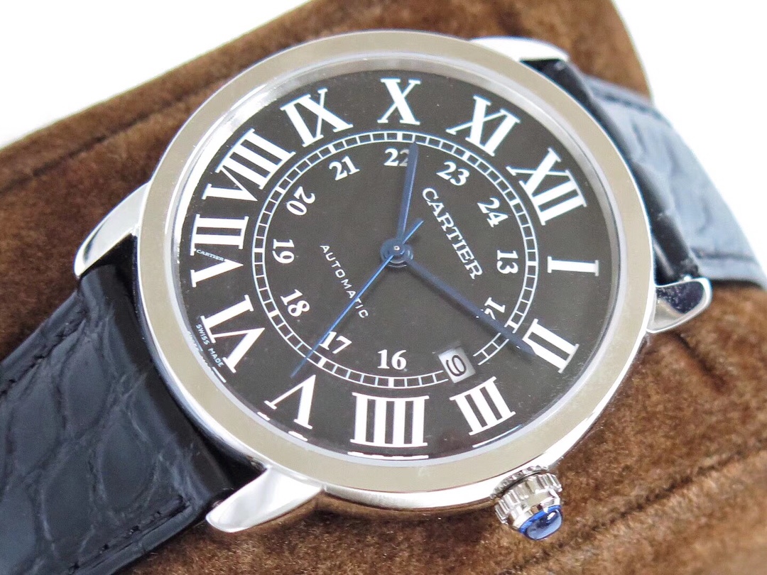 Cartier London Series Ultra-Thin Automatic Dress Watch W670101 Style 42mm × 8.36mm – Roman Dial, Blue Steel Hands & Sapphire Crown