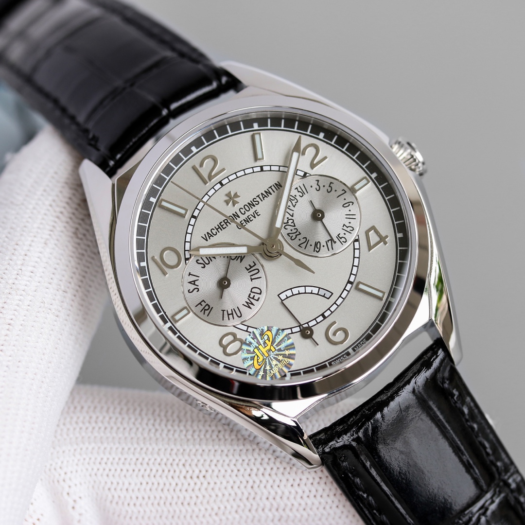 Vacheron Constantin FIFTYSIX Collection｜V5 Upgrade Version Two-tone Dial CNC Machined Integrated Markers Super Luminous Customized Mechanical Movement Embedded Italian Cowhide Strap Folding Buckle One Watch One Code