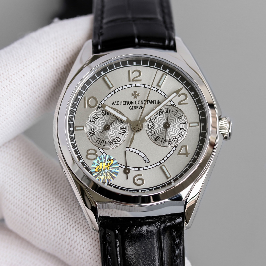 Vacheron Constantin FIFTYSIX Collection｜V5 Upgrade Version Two-tone Dial CNC Machined Integrated Markers Super Luminous Customized Mechanical Movement Embedded Italian Cowhide Strap Folding Buckle One Watch One Code