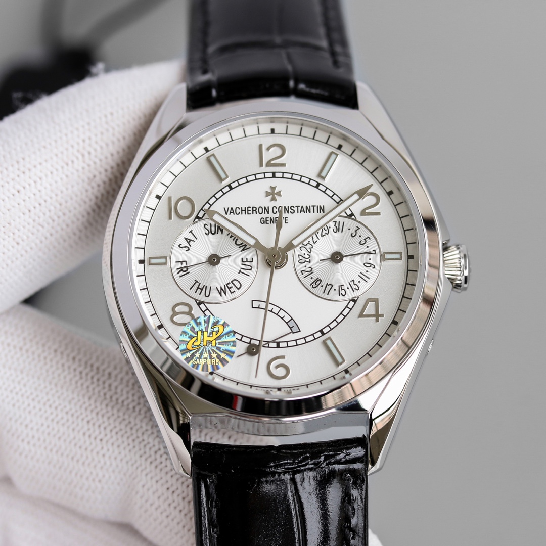 Vacheron Constantin FIFTYSIX Collection｜V5 Upgrade Version Two-tone Dial CNC Machined Integrated Markers Super Luminous Customized Mechanical Movement Embedded Italian Cowhide Strap Folding Buckle One Watch One Code