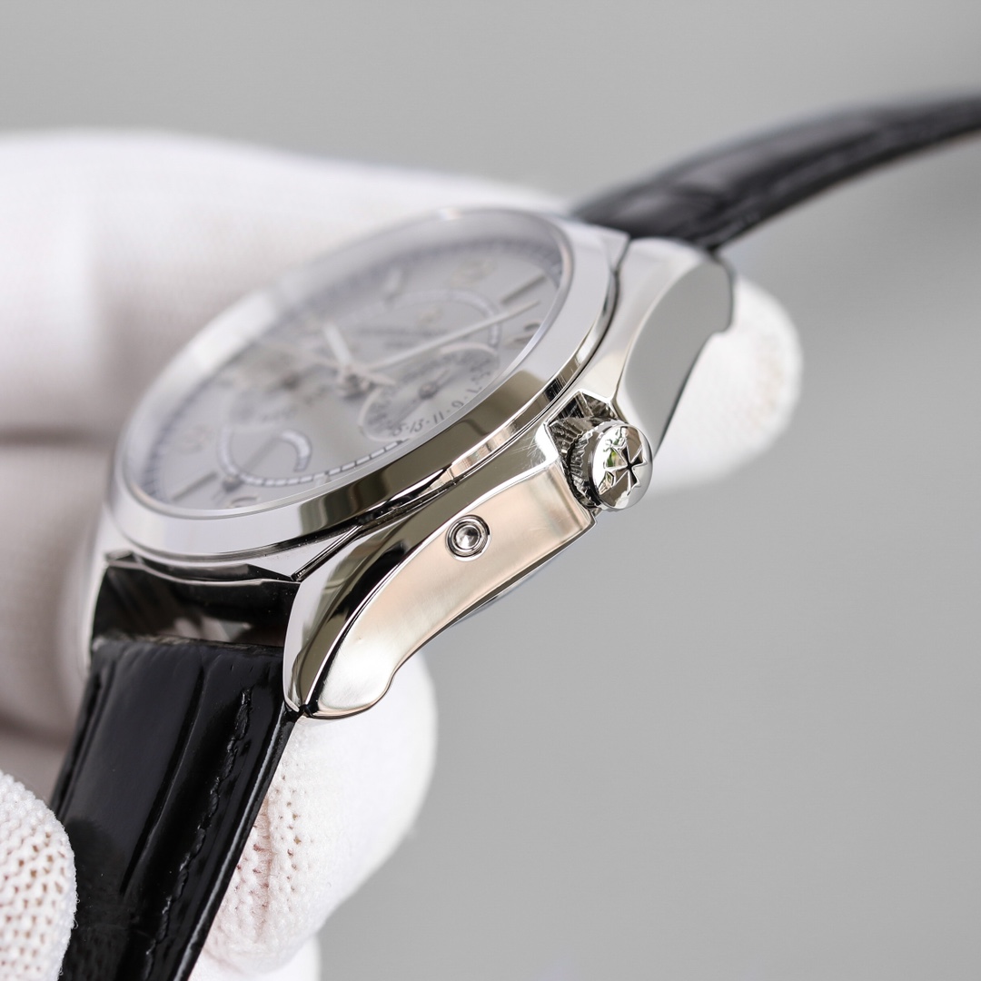 Vacheron Constantin FIFTYSIX Collection｜V5 Upgrade Version Two-tone Dial CNC Machined Integrated Markers Super Luminous Customized Mechanical Movement Embedded Italian Cowhide Strap Folding Buckle One Watch One Code