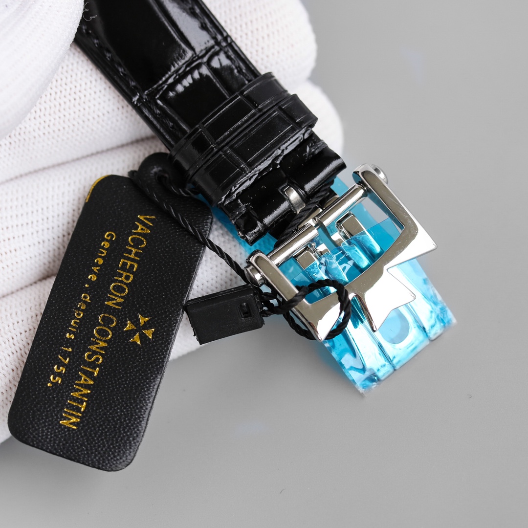 Vacheron Constantin FIFTYSIX Collection｜V5 Upgrade Version Two-tone Dial CNC Machined Integrated Markers Super Luminous Customized Mechanical Movement Embedded Italian Cowhide Strap Folding Buckle One Watch One Code