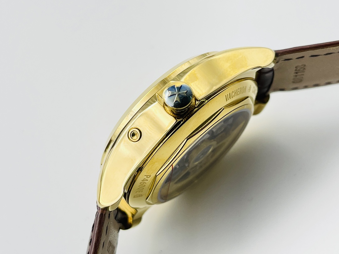 Vacheron Constantin FIFTYSIX Collection｜TW Factory V2 Upgrade Version Two-tone Dial CNC Machined Integrated Markers Super Luminous Customized Mechanical Movement Embedded Italian Cowhide Strap Folding Buckle