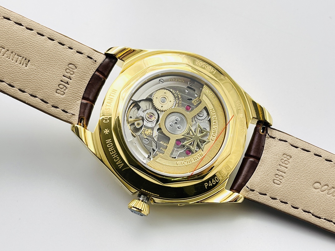 Vacheron Constantin FIFTYSIX Collection｜TW Factory V2 Upgrade Version Two-tone Dial CNC Machined Integrated Markers Super Luminous Customized Mechanical Movement Embedded Italian Cowhide Strap Folding Buckle