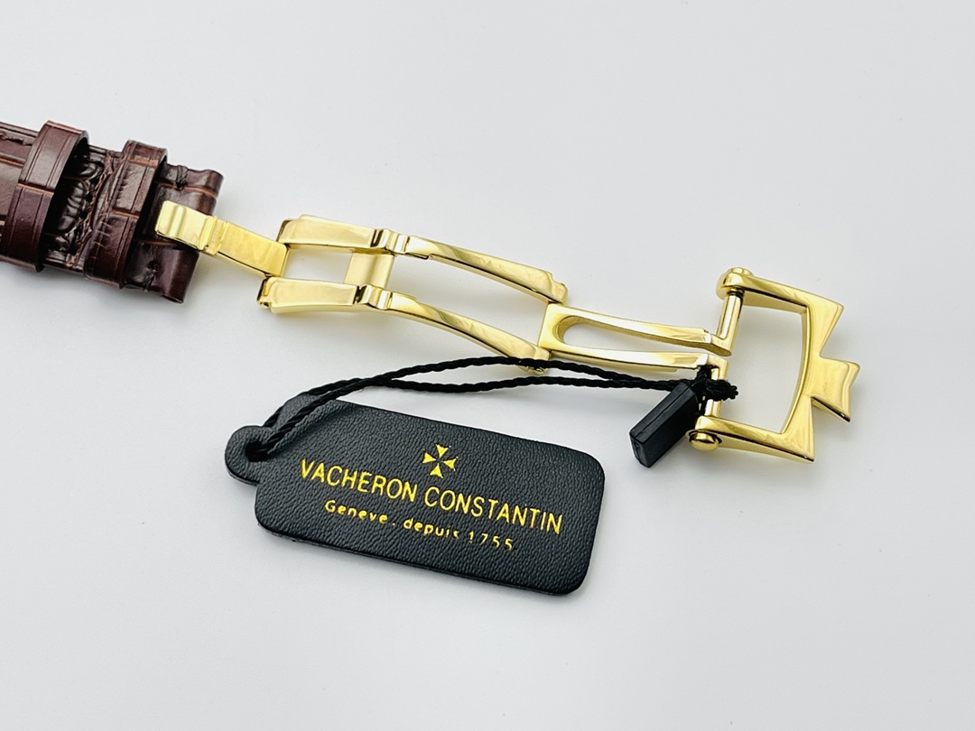 Vacheron Constantin FIFTYSIX Collection｜TW Factory V2 Upgrade Version Two-tone Dial CNC Machined Integrated Markers Super Luminous Customized Mechanical Movement Embedded Italian Cowhide Strap Folding Buckle
