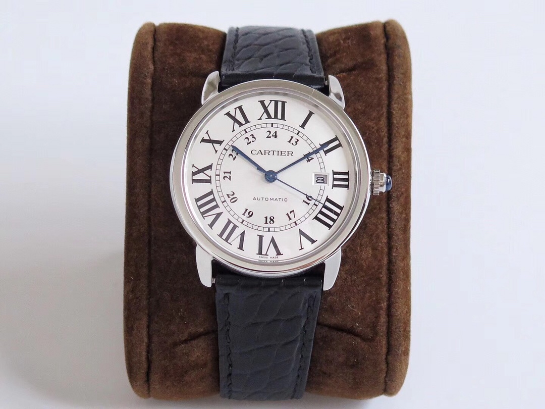 Cartier London Series Ultra-Thin Automatic Dress Watch W670101 Style 42mm × 8.36mm – Roman Dial, Blue Steel Sword Hands & Sapphire Crown