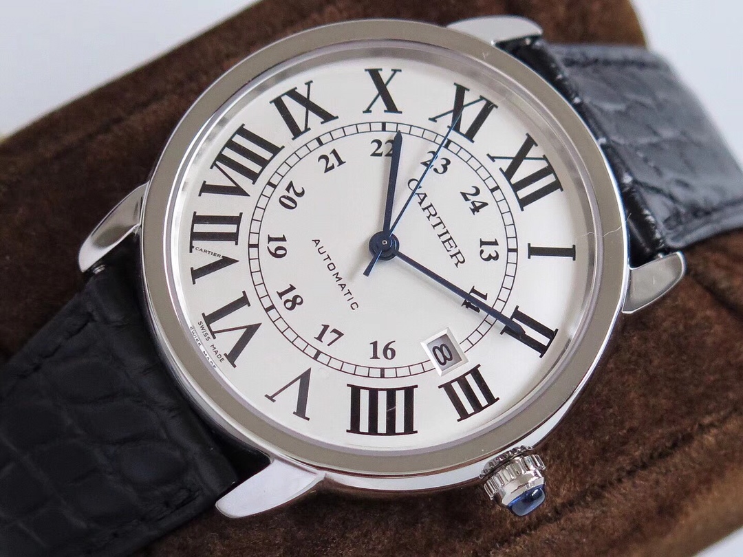 Cartier London Series Ultra-Thin Automatic Dress Watch W670101 Style 42mm × 8.36mm – Roman Dial, Blue Steel Sword Hands & Sapphire Crown