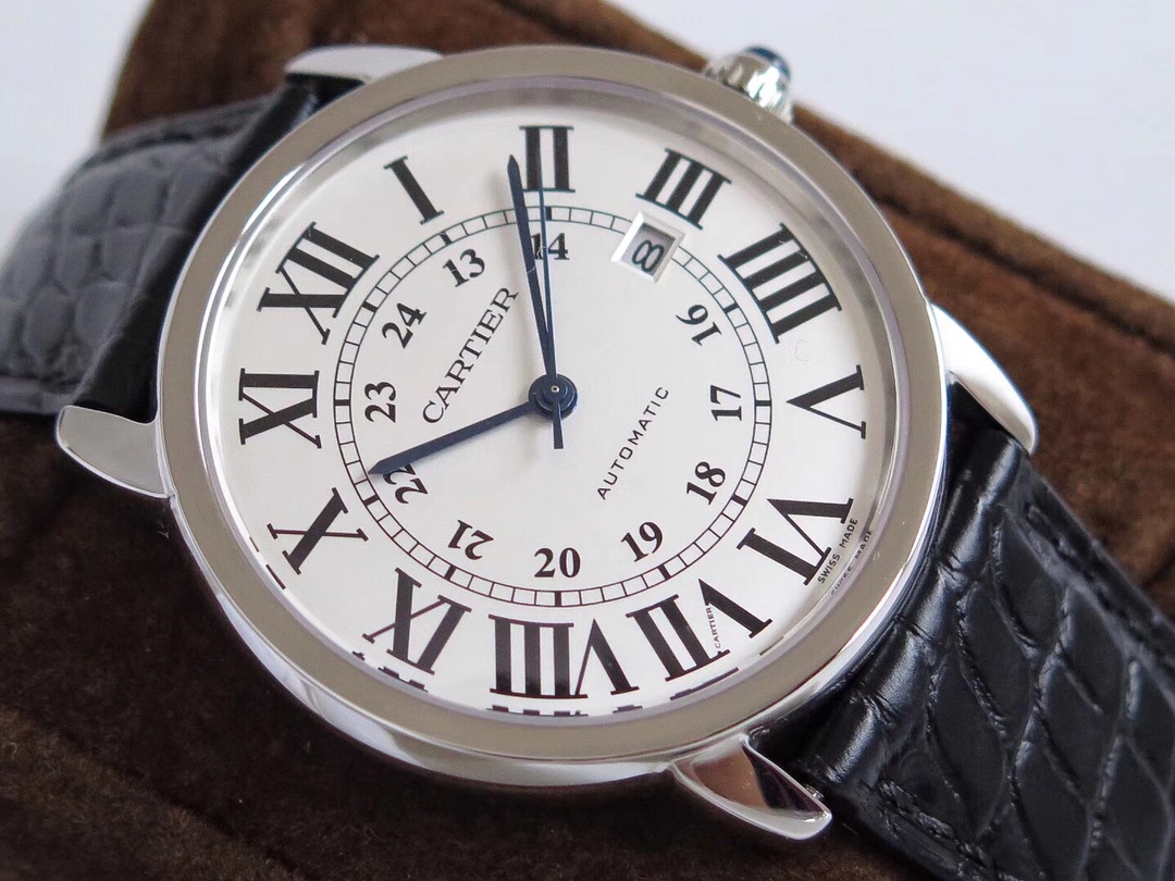 Cartier London Series Ultra-Thin Automatic Dress Watch W670101 Style 42mm × 8.36mm – Roman Dial, Blue Steel Sword Hands & Sapphire Crown