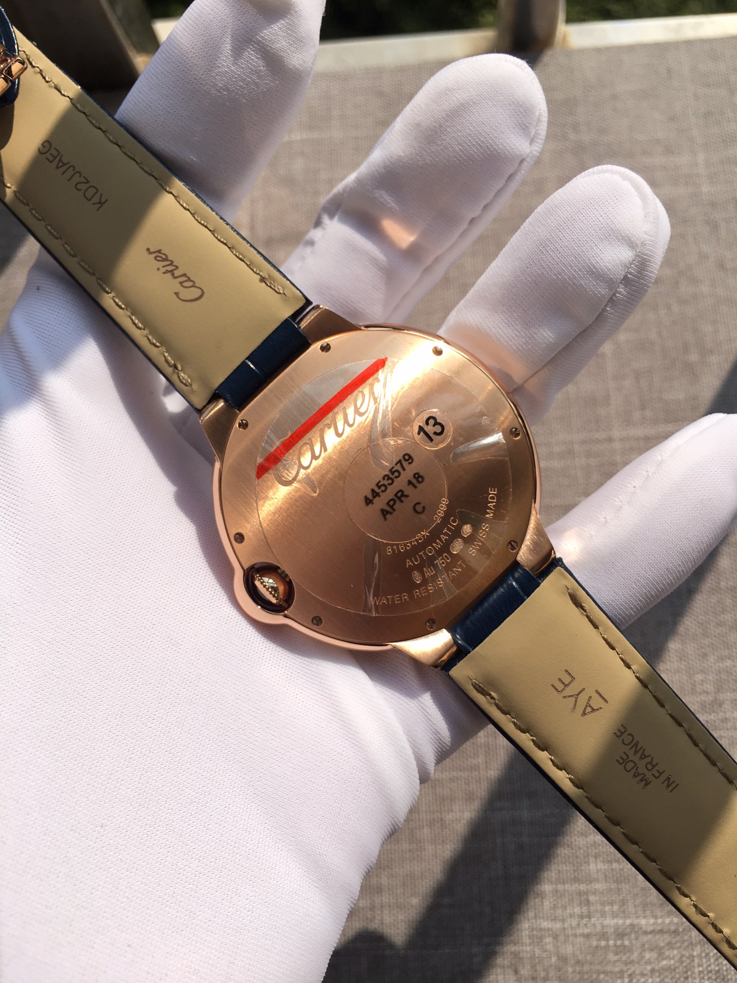 Cartier Rose Gold Automatic 42mm – Blue Dial Men’s Watch with Fish-Eye Sapphire Crystal