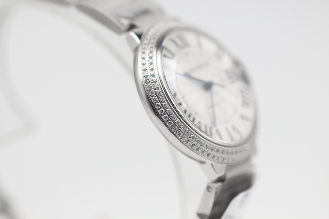 Cartier Ballon Bleu Moissanite Diamond Watch 28mm / 33mm / 36mm / 42mm Stainless Steel Automatic & Quartz