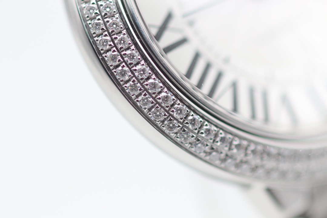 Cartier Ballon Bleu Moissanite Diamond Watch 28mm / 33mm / 36mm / 42mm Stainless Steel Automatic & Quartz