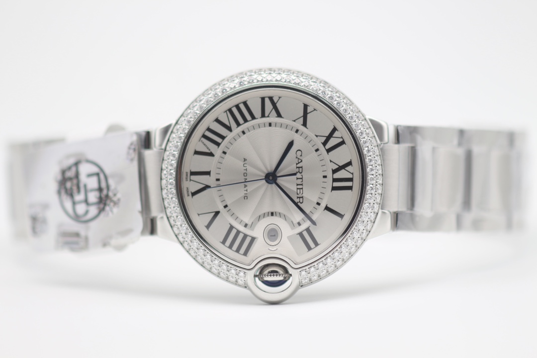 Cartier Ballon Bleu Moissanite Diamond Watch 28mm / 33mm / 36mm / 42mm Stainless Steel Automatic & Quartz