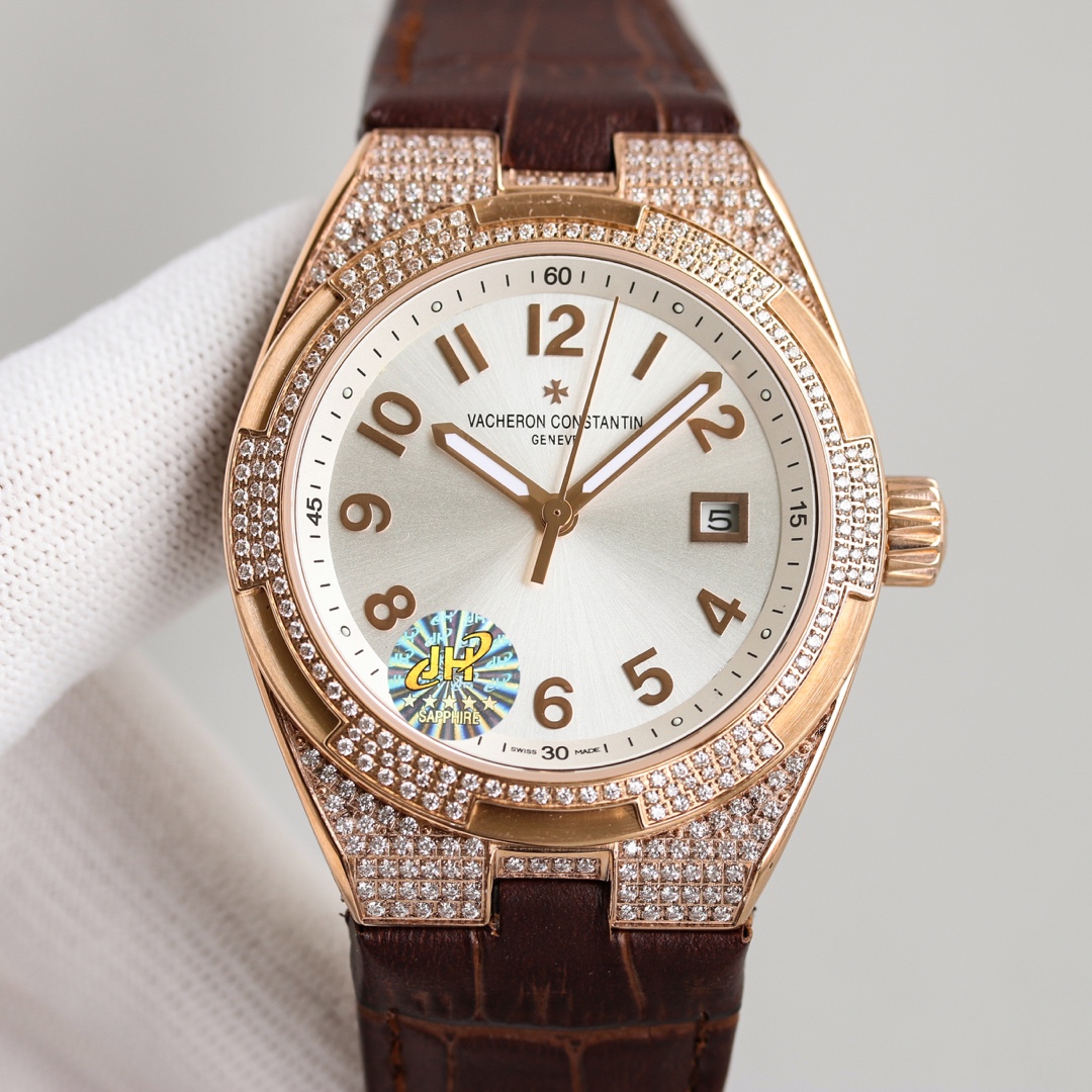 Vacheron Constantin Overseas Collection 41mm｜Caliber 5100 Imported Automatic Mechanism Sapphire Crystal Full Diamond Case See-through Movement Design