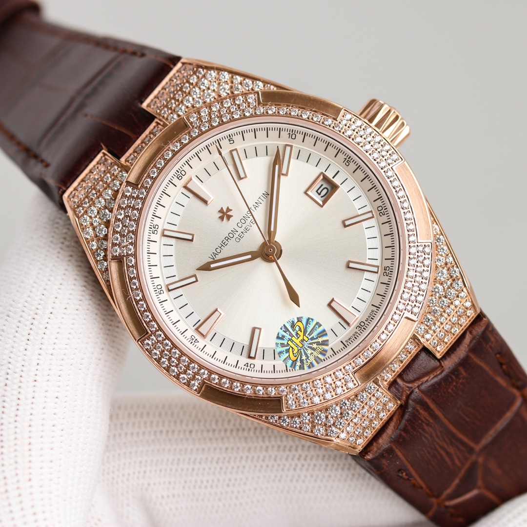 Vacheron Constantin Overseas Collection 41mm｜Caliber 5100 Imported Automatic Mechanism Sapphire Crystal Full Diamond Case See-through Movement Design