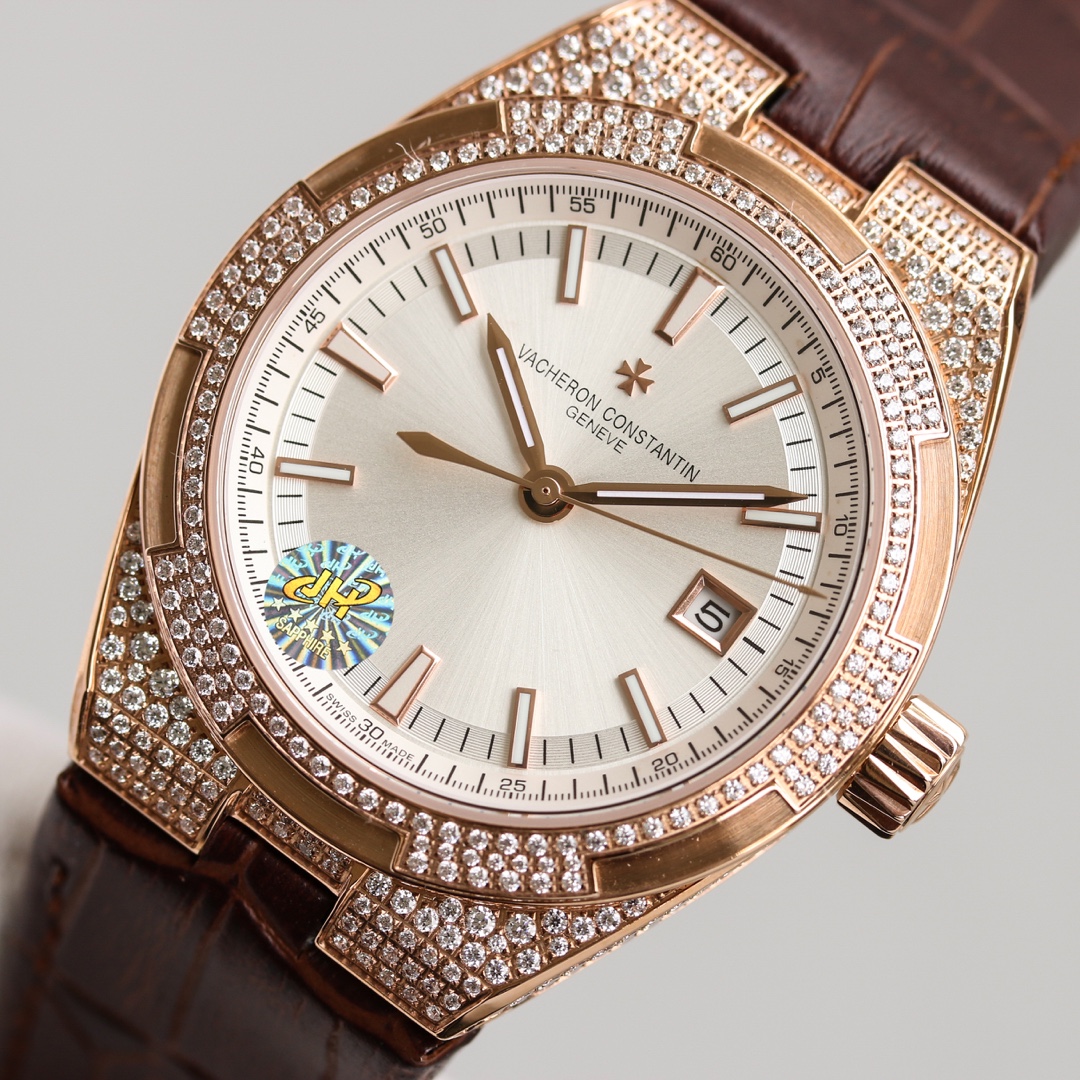 Vacheron Constantin Overseas Collection 41mm｜Caliber 5100 Imported Automatic Mechanism Sapphire Crystal Full Diamond Case See-through Movement Design