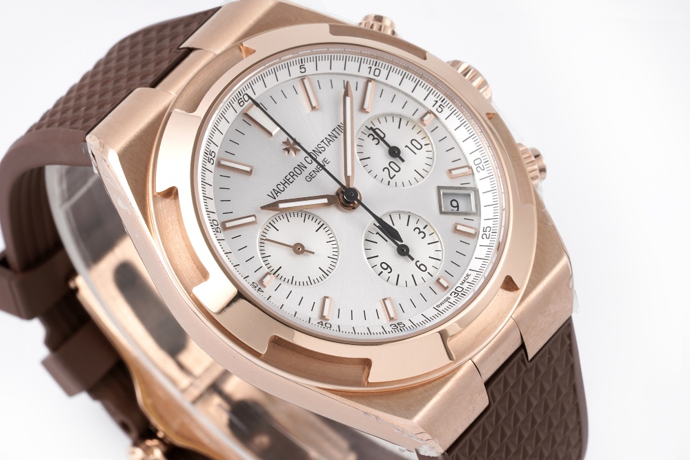 Vacheron Constantin Overseas Collection 5500V V2 Version｜8F Production One-click Quick-release Rubber/Leather Strap (Interchangeable with Original) Stainless Steel Case (Upgraded Polishing Craft, Polished + Brushed Bezel) Sunburst Brushed Dial (Sandblasti
