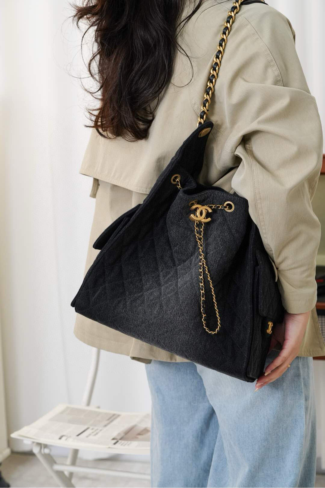 【大注目アイテム】CHANEL デニム ミディアム フラップバッグ 25