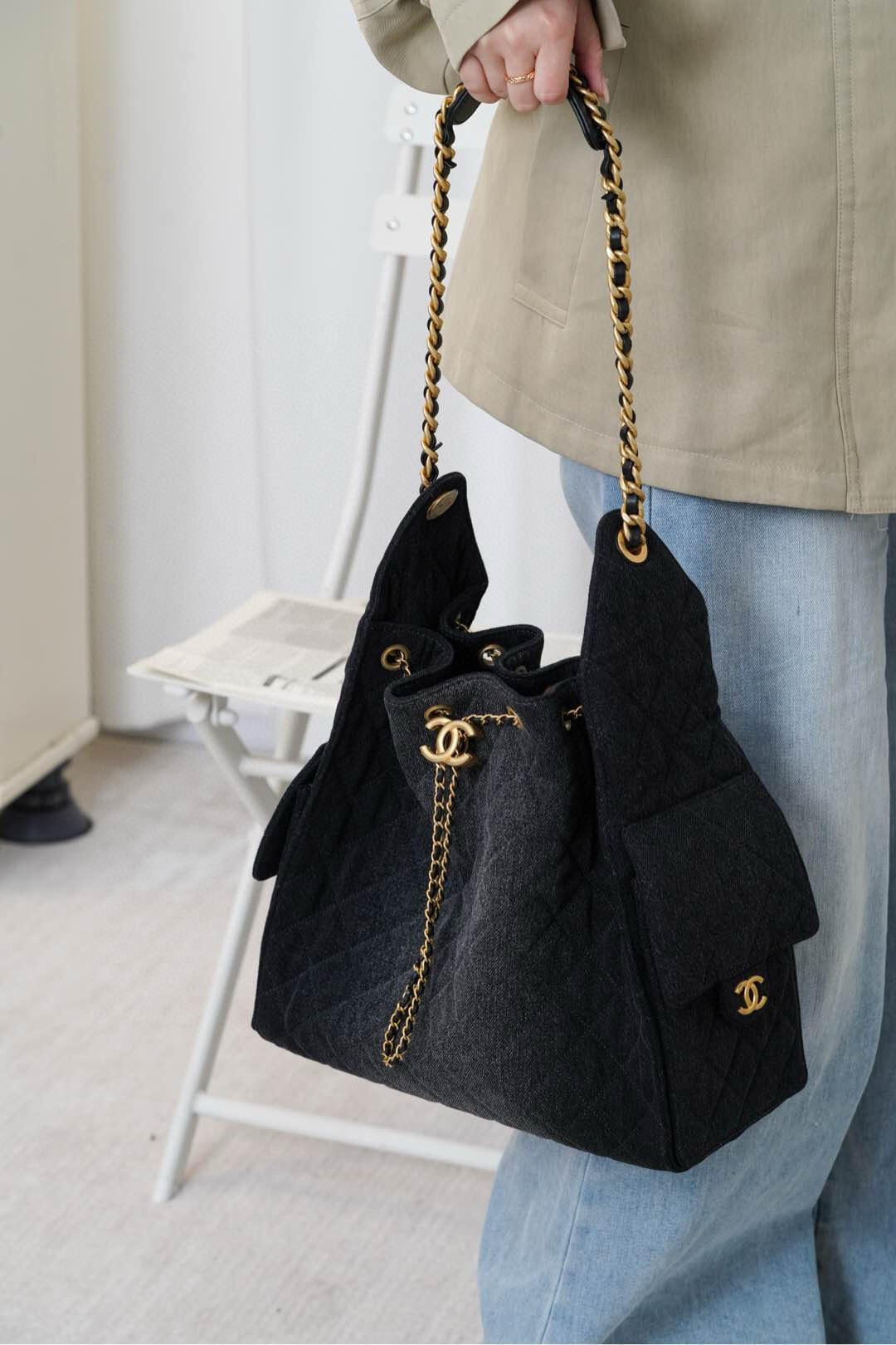 【大注目アイテム】CHANEL デニム ミディアム フラップバッグ 25