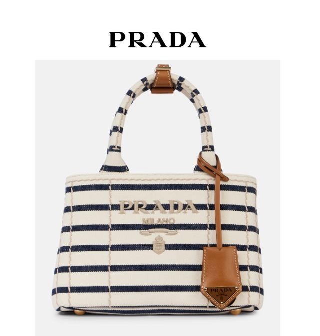 新作*PRADA* プラダ ジャルディニエール ミニ キャンバス トートバッグ