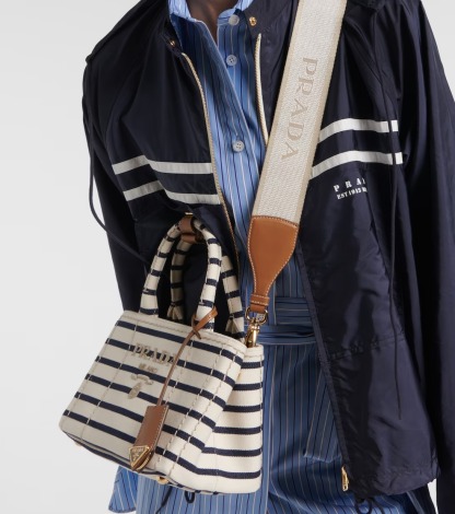 新作*PRADA* プラダ ジャルディニエール ミニ キャンバス トートバッグ