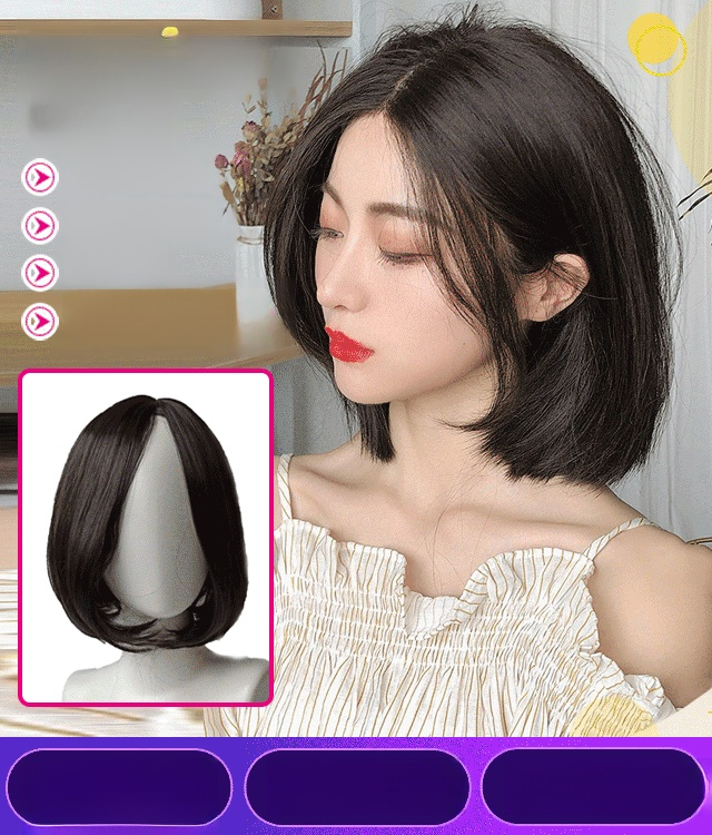 🎀 มือใหม่กลายเป็นเทพธิดาได้ทันที! วิกผมธรรมชาติสุดๆ เปลี่ยนลุคได้เพียงคลิกเดียว 💖💖 ออกบ้านเร็วใน 1 นาที 💖 ปิดผมขาว/ผมเสีย 💖 ไม่ต้องดัดย้อมถนอมหนังศีรษะ 💖 สวยและทนกว่าผมจริง