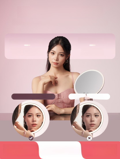 ✨ ส่องแสงสว่างให้ชีวิต! 🌟 💖 กระจกหมุน HD สุดปัง! 💄 🌈 สวยทุกมุมมอง ไม่พลาดทุกการแต่ง! 💁‍♀️ 💡 พร้อมไฟ LED สว่างชัด ทำให้คุณสวยเป๊ะ