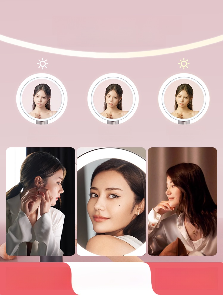 ✨ ส่องแสงสว่างให้ชีวิต! 🌟 💖 กระจกหมุน HD สุดปัง! 💄 🌈 สวยทุกมุมมอง ไม่พลาดทุกการแต่ง! 💁‍♀️ 💡 พร้อมไฟ LED สว่างชัด ทำให้คุณสวยเป๊ะ