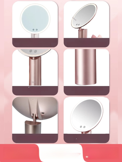 ✨ ส่องแสงสว่างให้ชีวิต! 🌟 💖 กระจกหมุน HD สุดปัง! 💄 🌈 สวยทุกมุมมอง ไม่พลาดทุกการแต่ง! 💁‍♀️ 💡 พร้อมไฟ LED สว่างชัด ทำให้คุณสวยเป๊ะ