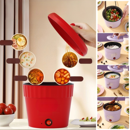 หม้อไฟฟ้าอเนกประสงค์ ขนาดเล็ก พกพาสะดวก 🍵✨ ด้านในเป็นเซรามิกกันติด 🥣