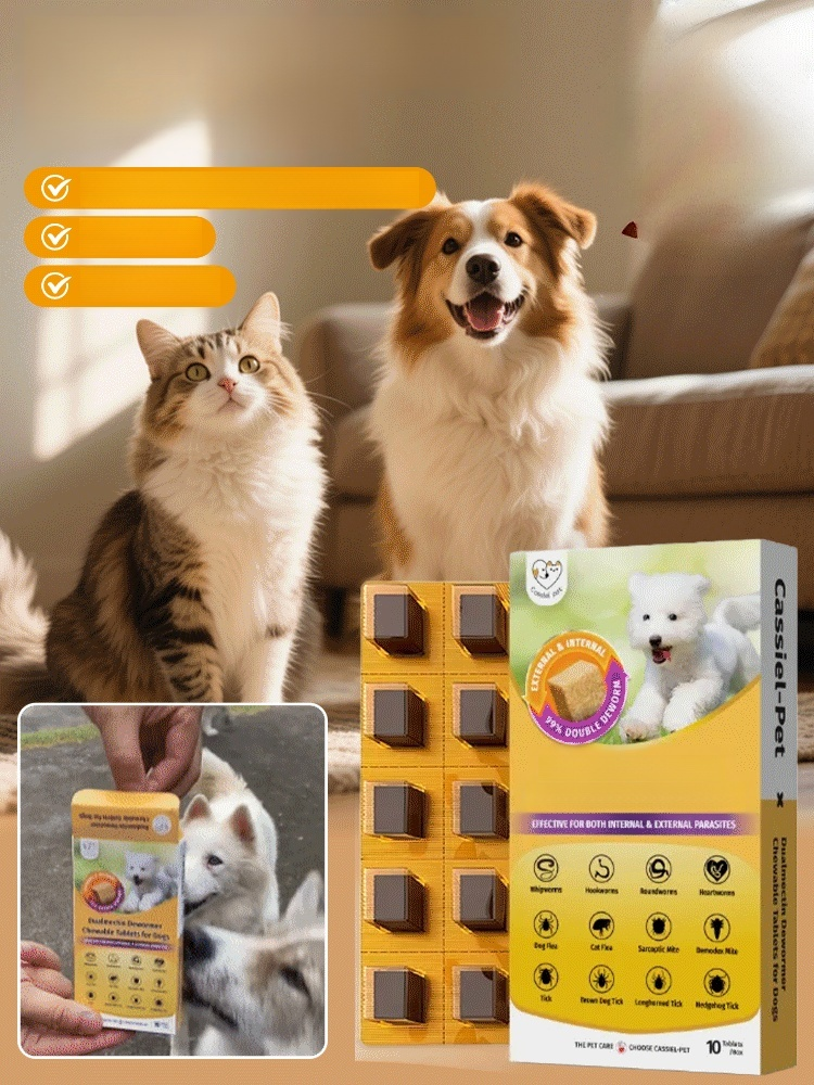 🐶✨ สวัสดีเพื่อนๆ! เคยเห็น "ขนมเคี้ยวสำหรับกำจัดพยาธิในสัตว์เลี้ยง" ไหม? 🐾🍖 🌟🐕 ไม่ต้องห่วงเรื่องพยาธิอีกต่อไป! แค่เคี้ยวๆ ก็เอาอยู่! 😋