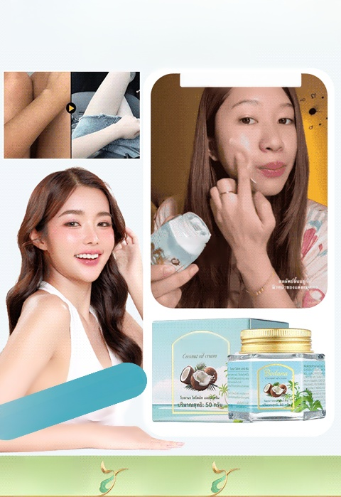 🌴✨ ครีมมะพร้าวยอดฮิต! ใช้ได้ทั้งตัว! ✨🌴 🥥💖 ชุ่มชื้นสุดๆ ผิวเนียนนุ่ม กลิ่นหอมฟิน ระเบิดความสดชื่น เลือกใช้ได้ทุกที่ ทุกเวลา