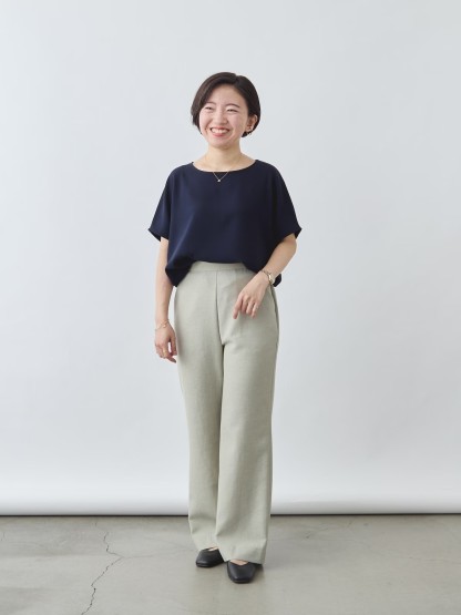 洗えるフレンチスリーブブラウス