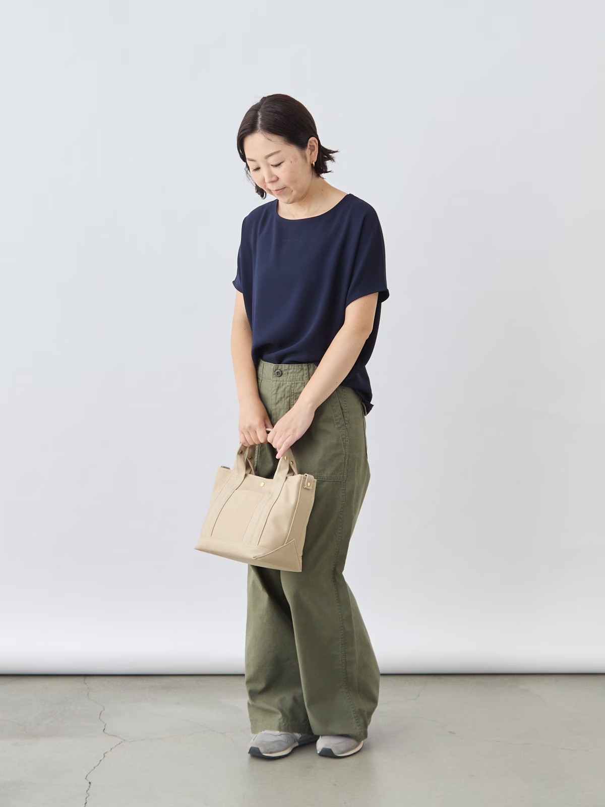 洗えるフレンチスリーブブラウス