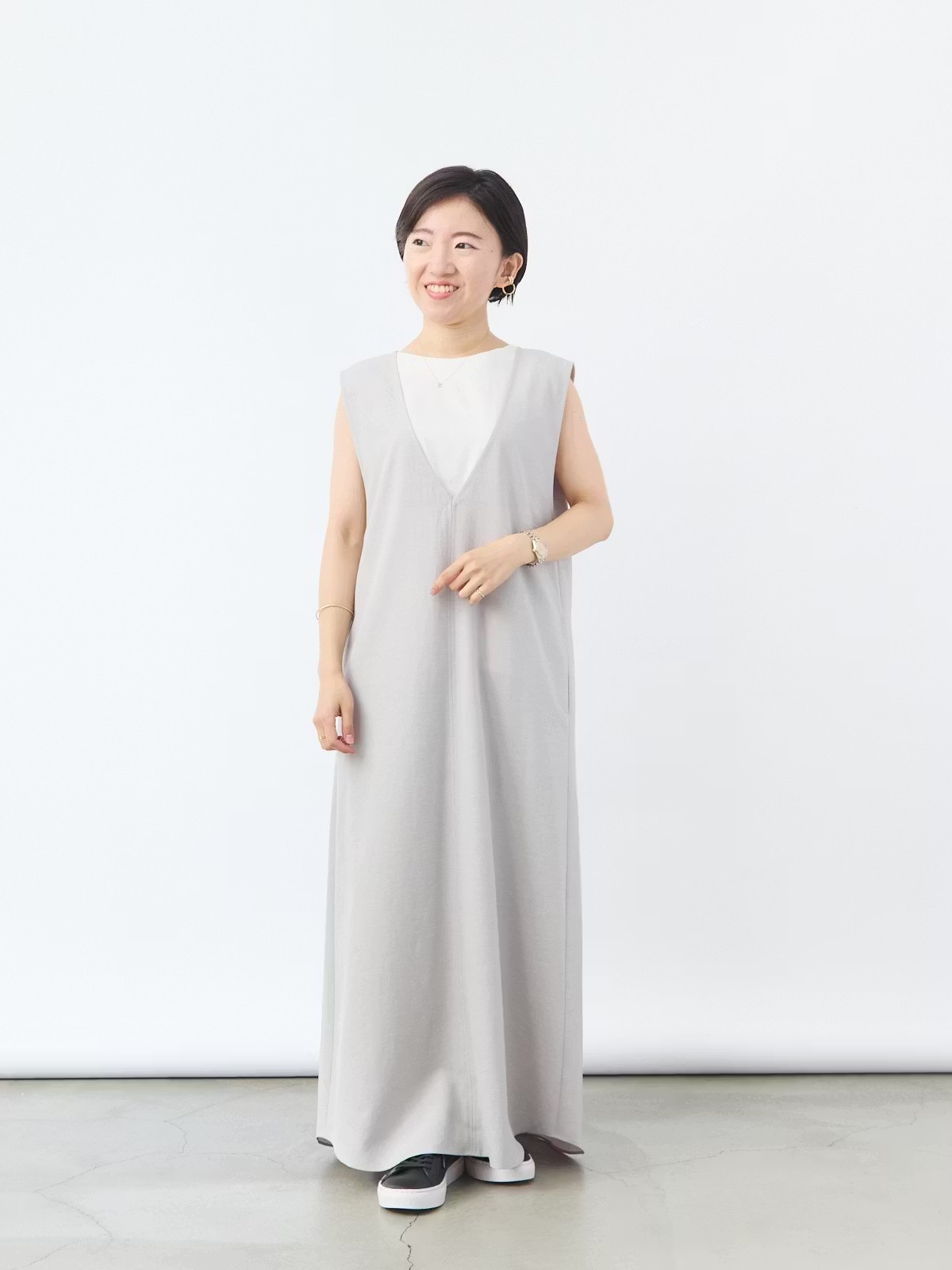 リネンライクジャンパースカート