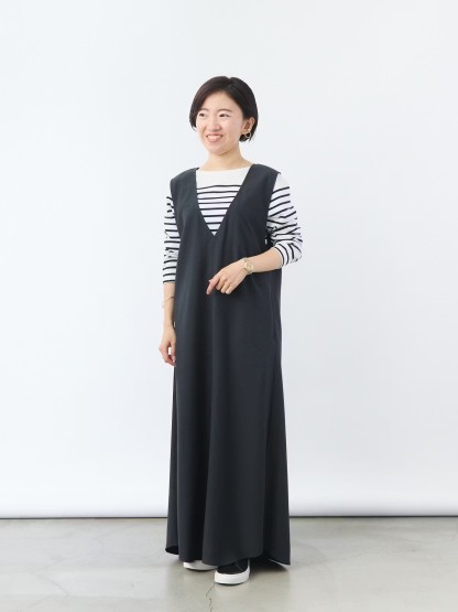 リネンライクジャンパースカート