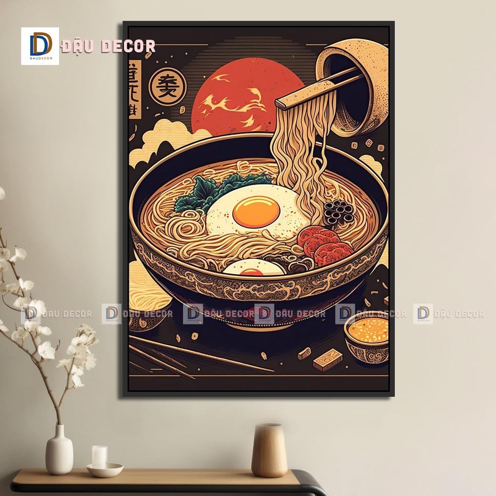 Tranh Canvas treo tường trang trí nhà hàng phong cách Nhật bản,tranh trang trí nhà hàng susi.Tranh trang trí phòng khách