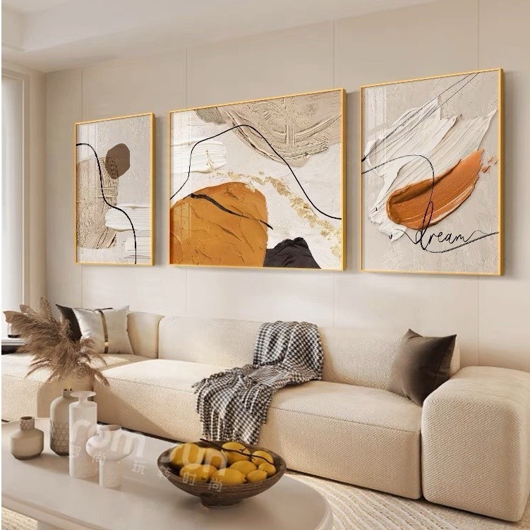 Bộ 3 Tranh Tráng Gương " Trườu Tượng Hiện Đại" In UV5D Cao Cấp. Trang Trí Nhà Cửa