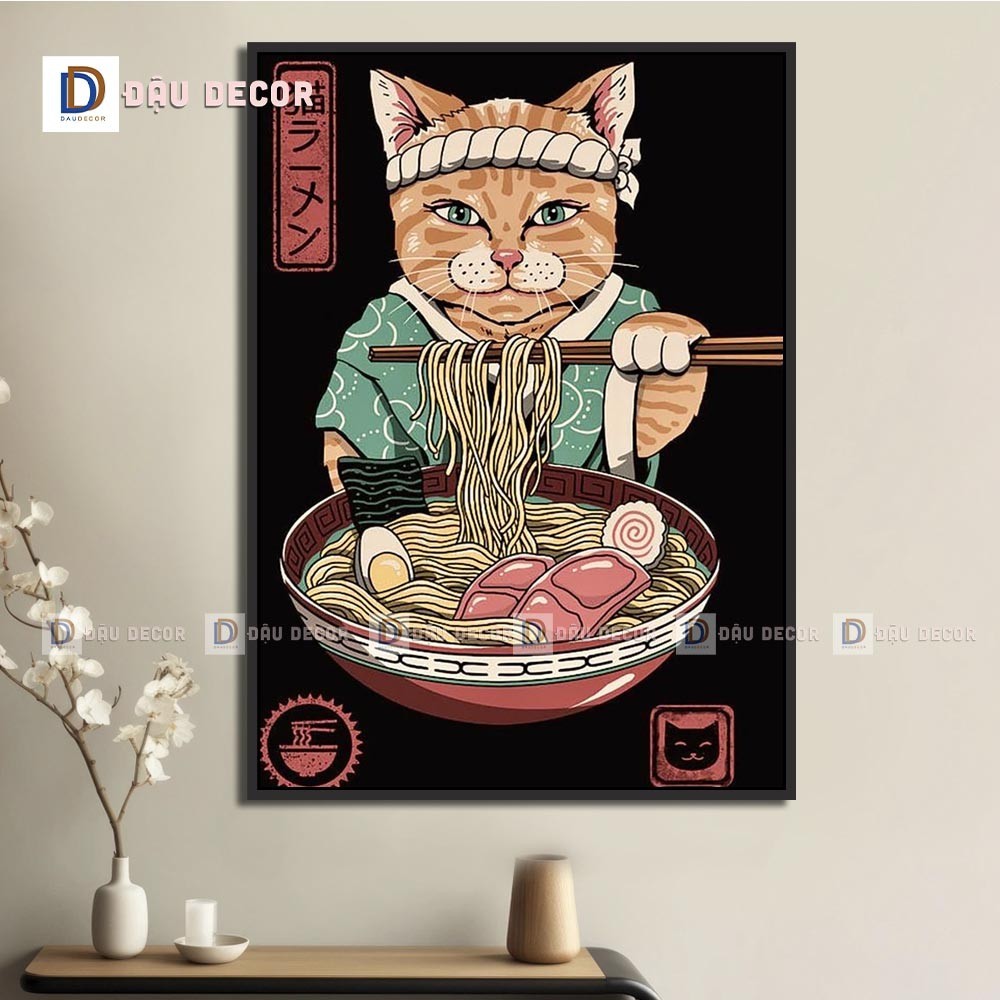 Tranh Canvas treo tường trang trí nhà hàng phong cách Nhật bản,tranh trang trí nhà hàng susi.Tranh trang trí phòng khách