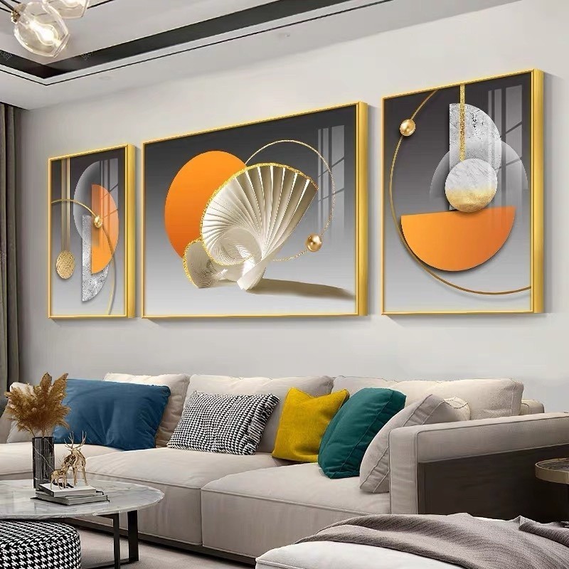 Bộ 3 Tranh Tráng Gương " Trườu Tượng Hiện Đại" In UV5D Cao Cấp. Trang Trí Nhà Cửa