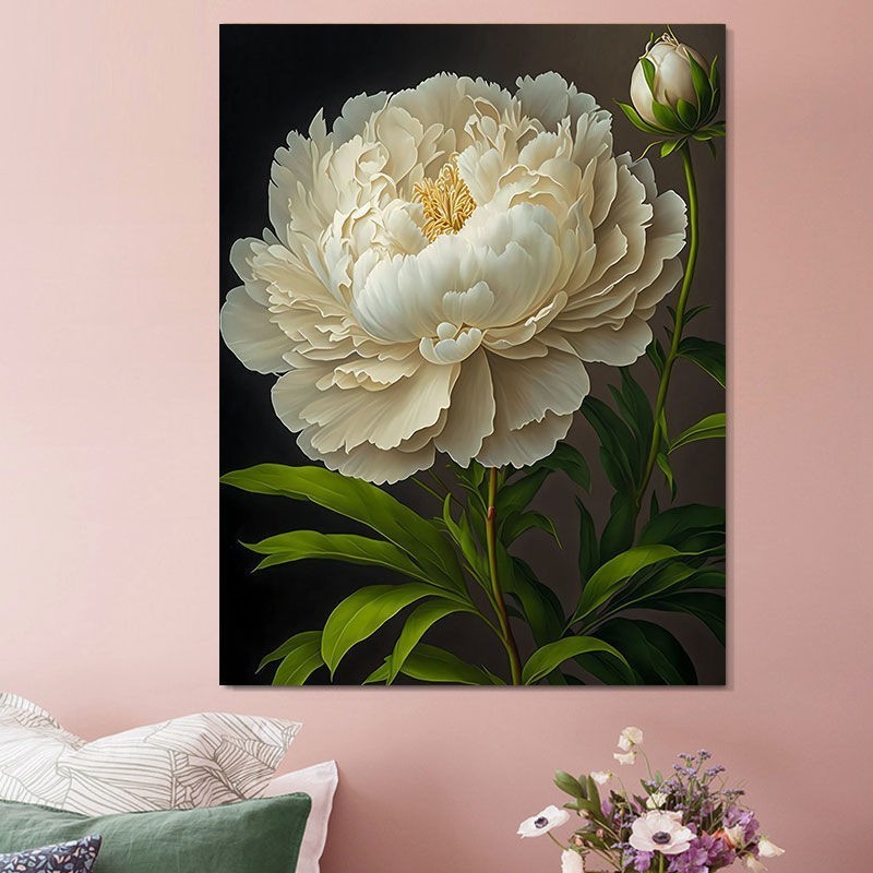 Tranh tường canvas cao cấp, tranh in hoa có độ nét cực caoTranh tường trang trí phòng khách, phù hợp cho phòng khách