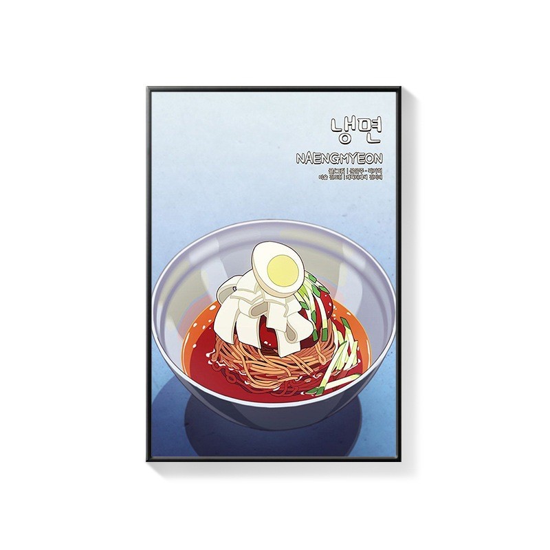 Tranh hàn quốc trang trí nhà hàng món ăn phong cảnh nhiều mẫu đẹp chất liệu canvas cao cấp đã có khung tặng