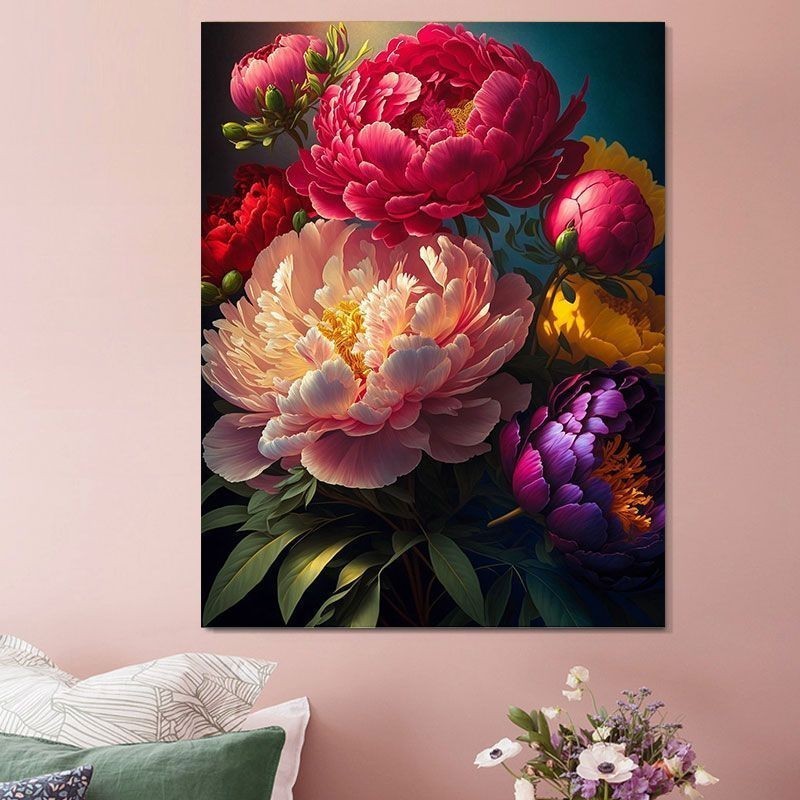 Tranh tường canvas cao cấp, tranh in hoa có độ nét cực caoTranh tường trang trí phòng khách, phù hợp cho phòng khách