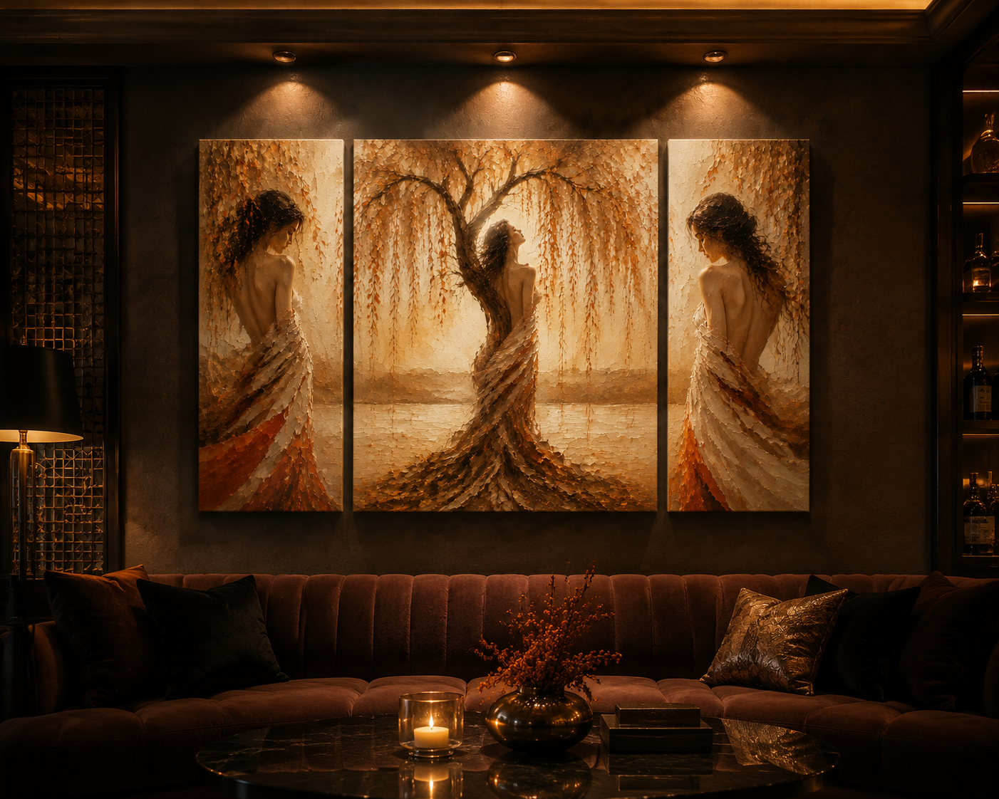 Bộ Tranh Canvas 3 Tấm Trang Trí Khách Sạn Cao Cấp – Nghệ Thuật Hiện Đại Sang Trọng.