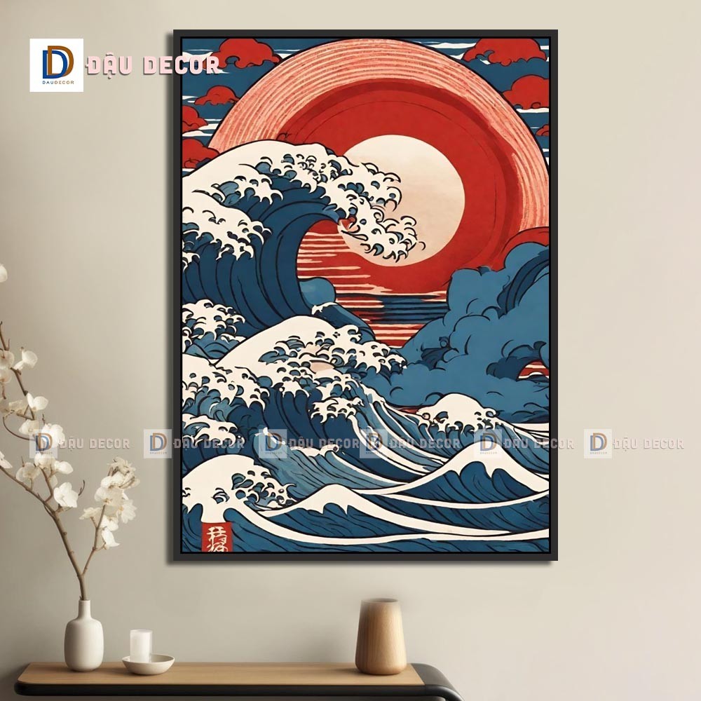 Tranh Canvas treo tường trang trí nhà hàng phong cách Nhật bản,tranh trang trí nhà hàng susi.Tranh trang trí phòng khách