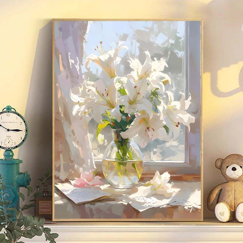 Tranh tường canvas cao cấp, tranh in hoa có độ nét cực caoTranh tường trang trí phòng khách, phù hợp cho phòng khách