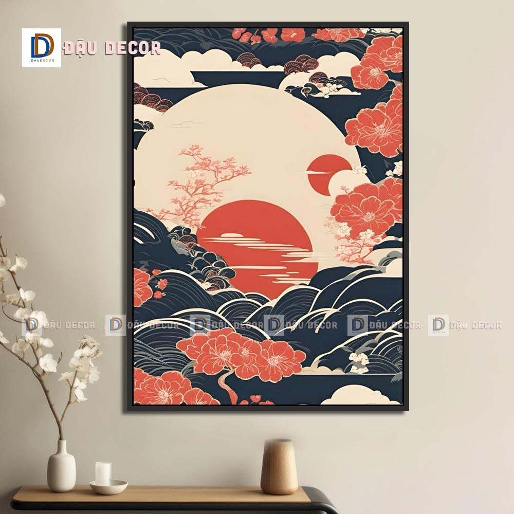 Tranh Canvas treo tường trang trí nhà hàng phong cách Nhật bản,tranh trang trí nhà hàng susi.Tranh trang trí phòng khách
