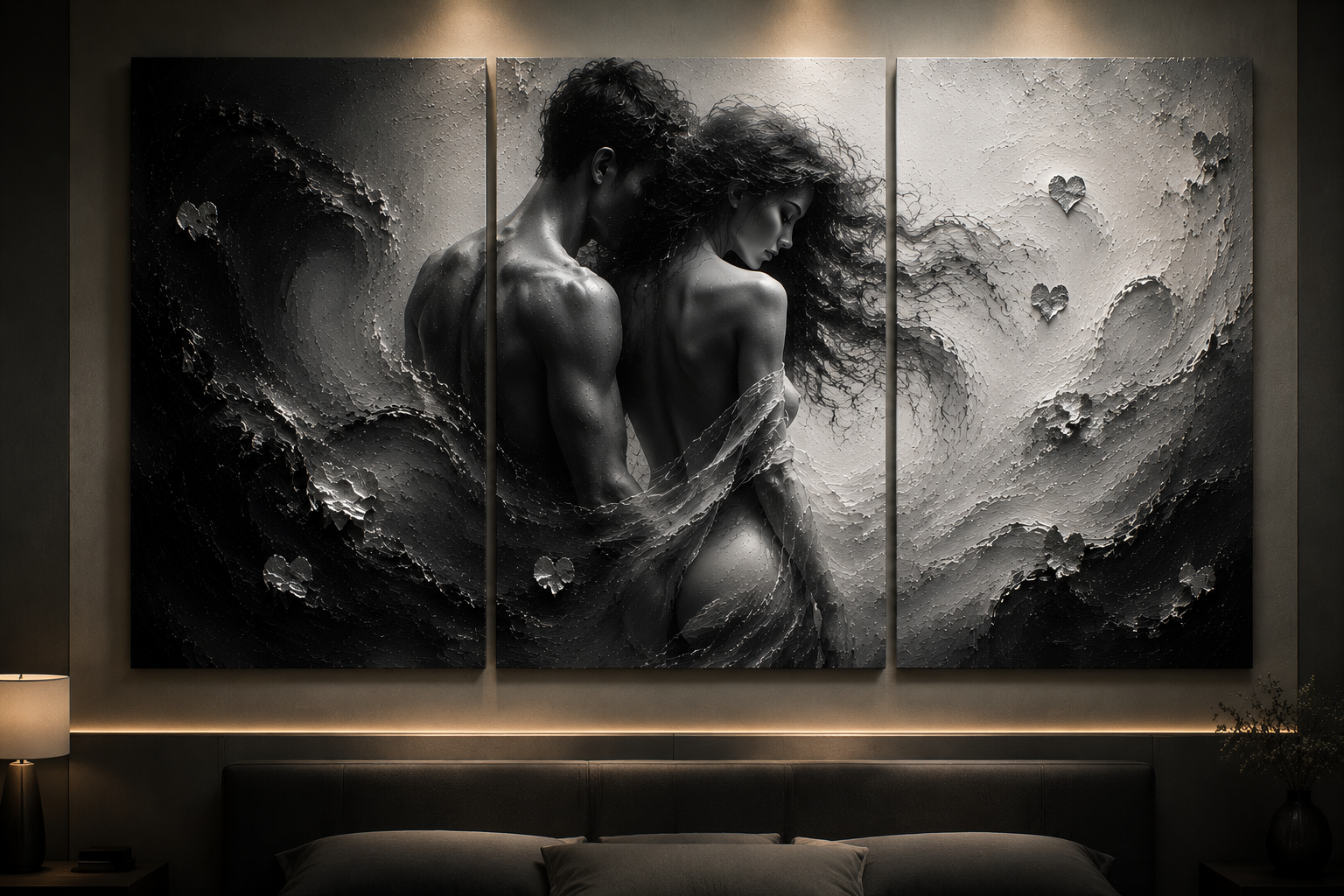 Bộ Tranh Canvas 3 Tấm Trang Trí Khách Sạn Cao Cấp – Nghệ Thuật Hiện Đại Sang Trọng.