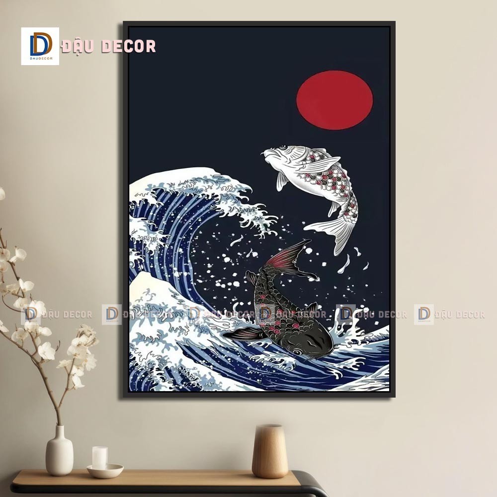 Tranh Canvas treo tường trang trí nhà hàng phong cách Nhật bản,tranh trang trí nhà hàng susi.Tranh trang trí phòng khách