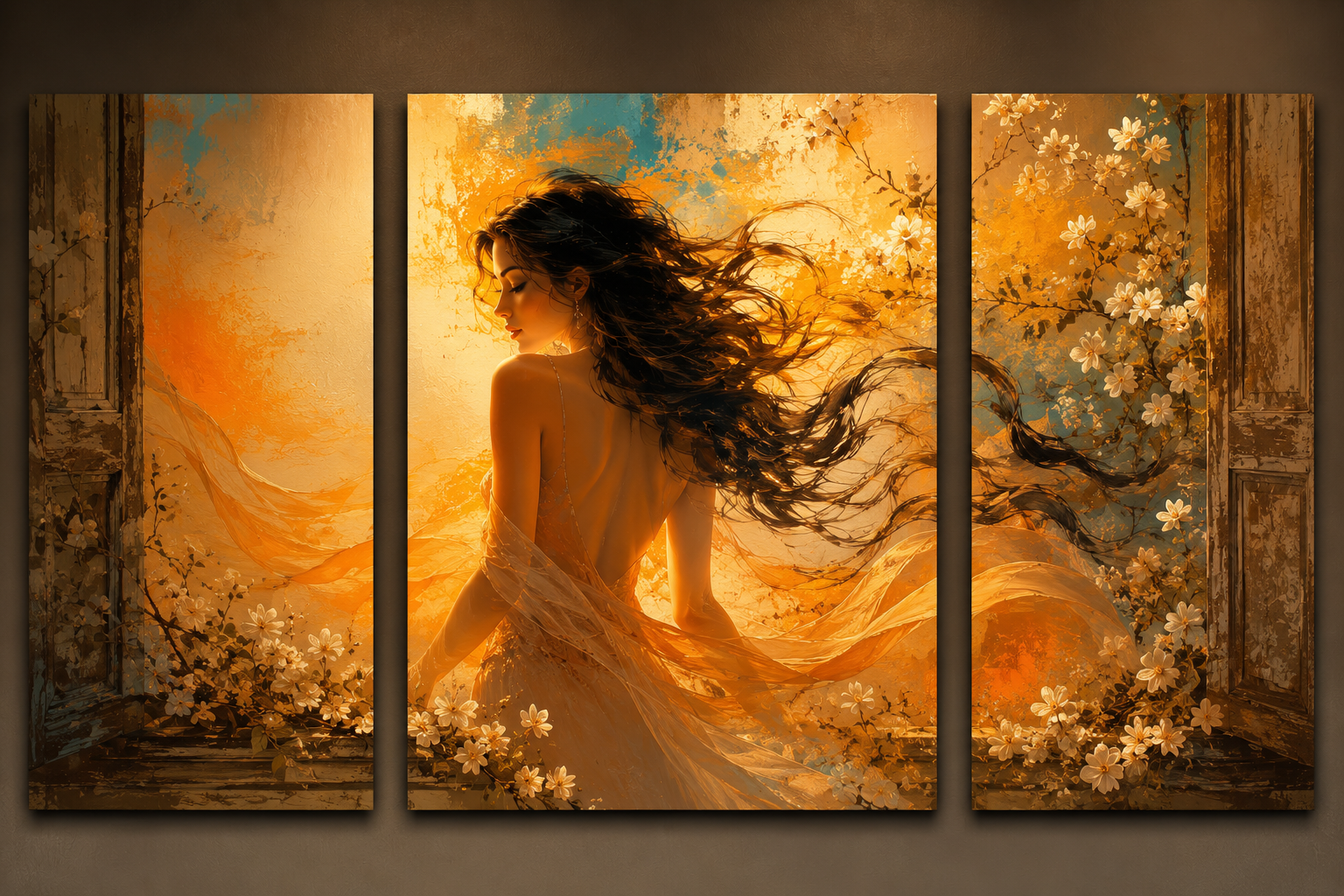 Bộ Tranh Canvas 3 Tấm Trang Trí Khách Sạn Cao Cấp – Nghệ Thuật Hiện Đại Sang Trọng.